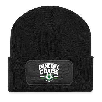 Fußballtraining Jugend-sport-trainer - Recycelte Patch Beanie - Schwarz - Vorne
