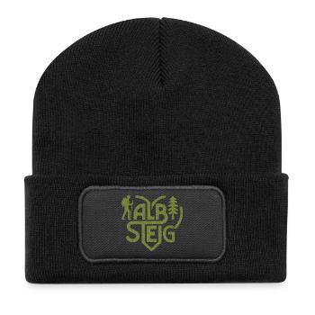 Albsteig Heart Forest Path - Recycled Patch Beanie - black - Front