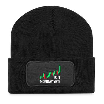 Is it monday yet? Stock Market Exchange Trader - Recycled Patch Beanie - black - Front