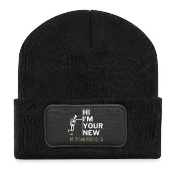 Citation sarcastique drôle de Neighbor - Beanie recyclé à patch - noir - Devant