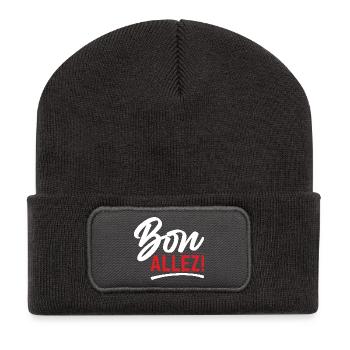 Bon Allez Humour Français Résignation - Beanie recyclé à patch - charbon - Devant