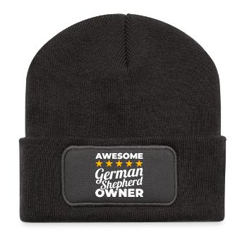 Propriétaire de Great German Shepherd - Beanie recyclé à patch - charbon - Devant