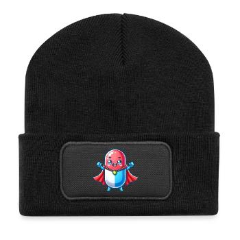 Helden Pille Superheld Medizin Tabletten Held - Recycelte Patch Beanie - Schwarz - Vorne