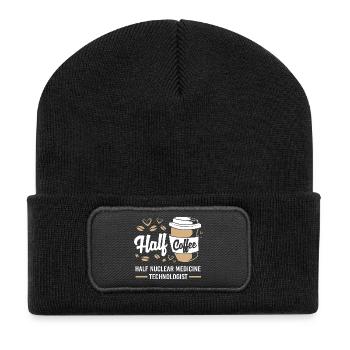 Radiology Nuclear Atom Nuclear Medicine - Recycled Patch Beanie - black - Front