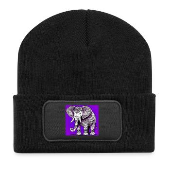 elephant - Recycled Patch Beanie - black - Front
