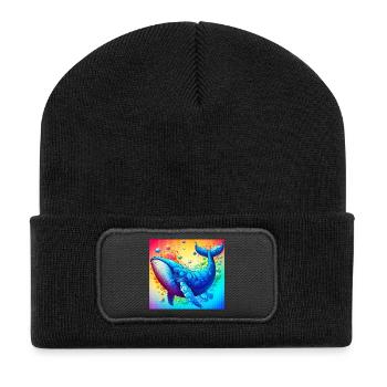 baleine - Beanie recyclé à patch - noir - Devant