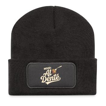Al Dente Mood | Diction des pâtes - Beanie recyclé à patch - charbon - Devant