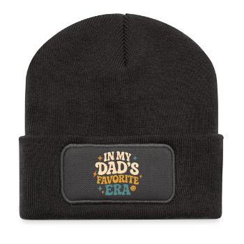 Dans l’humour de la famille des filles à l’époque préférée de mon père - Beanie recyclé à patch - charbon - Devant