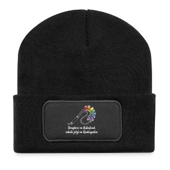 Erzieher Dompteur Kindergarten Beruf - Recycelte Patch Beanie - Schwarz - Vorne
