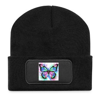 butterfly - Recycled Patch Beanie - black - Front