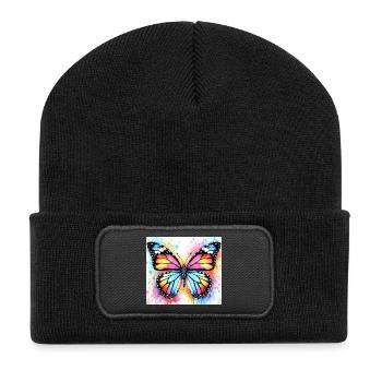 butterfly - Recycled Patch Beanie - black - Front