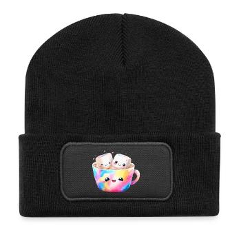 Colorful Marshmallow Coffee Mug - Recycled Patch Beanie - black - Front