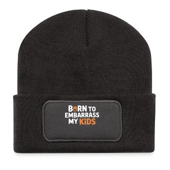 Papa Fait de l’humour Papa Dit drôles - Beanie recyclé à patch - charbon - Devant
