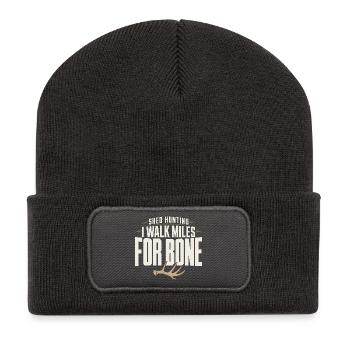 Schuppen-jagd-schuppen-jäger-geweih-jagd-weißwedel - Recycelte Patch Beanie - Dunkelgrau - Vorne