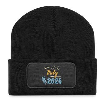 Italy 2026 - Recycled Patch Beanie - black - Front