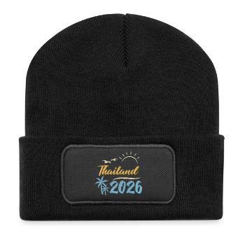 Thaïlande 2026 - Beanie recyclé à patch - noir - Devant