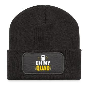 Oh My Quad Kettlebell Kraft - Recycelte Patch Beanie - Dunkelgrau - Vorne
