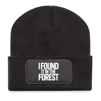 Zum Pilzesammeln Bereit: Steinpilze Sammeln - Recycelte Patch Beanie - Dunkelgrau - Vorne