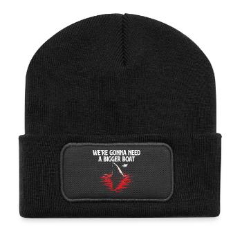 Besoin d’une citation drôle sur un requin plus gros - Beanie recyclé à patch - noir - Devant