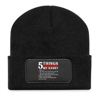 Crazy Nanny List Tee - Recycled Patch Beanie - black - Front
