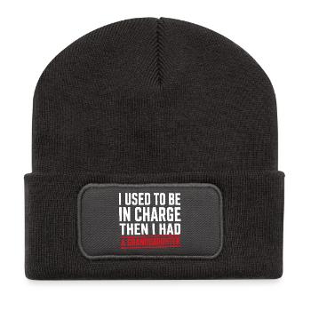 Früher Chef Jetzt Großmutter - Recycelte Patch Beanie - Dunkelgrau - Vorne