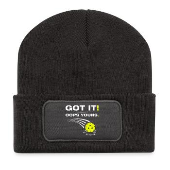 Got it! Oops yours funny pickleball player - Recycled Patch Beanie - dark grey - Front