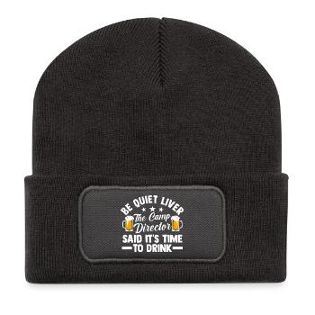 Camping Bonfire Camp Life Forest Camper - Recycled Patch Beanie - dark grey - Front