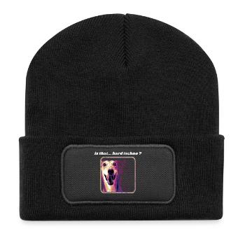 Chien Hard Techno – Outfit Humor Rave Techno - Recycelte Patch Beanie - Schwarz - Vorne