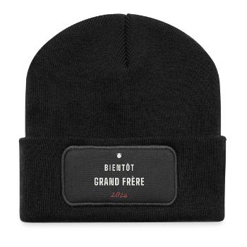Bientôt Grand Frère 2026 - Beanie recyclé à patch - noir - Devant