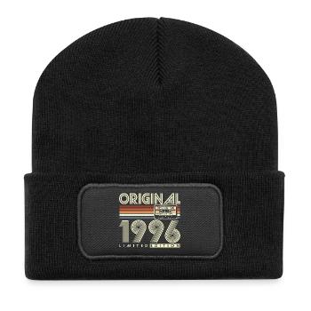1996 Vintage Vintage Birthday Gift Retro - Recycled Patch Beanie - black - Front