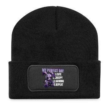 Pastel Goth Soft Goth Gaming Gamer - Beanie recyclé à patch - noir - Devant