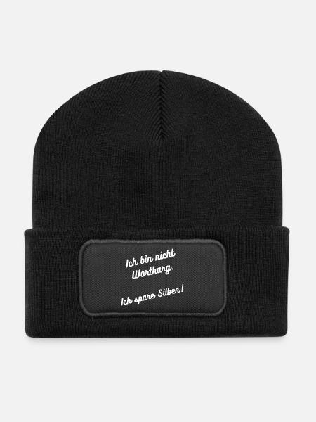 Heimatliebe Nord/Wortkarg - Recycelte Patch Beanie - Schwarz