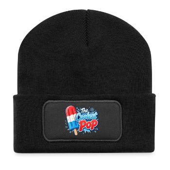 Lustiger Opa, der coolste Papa - Recycelte Patch Beanie - Schwarz - Vorne