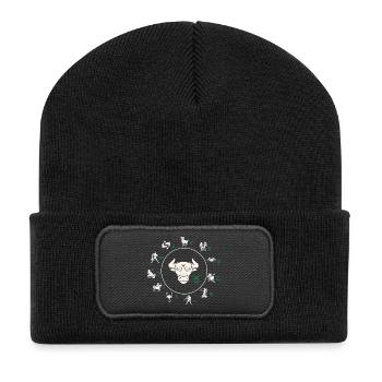 Zodiac sign Taurus - Recycled Patch Beanie - black - Front