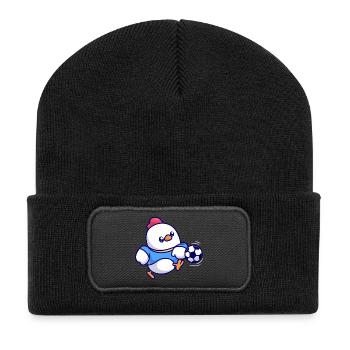 Chick Soccer Kick - Recycled Patch Beanie - black - Front