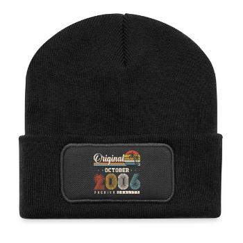 Original 2006 – 20th Anniversary Vintage Retro - Recycled Patch Beanie - black - Front