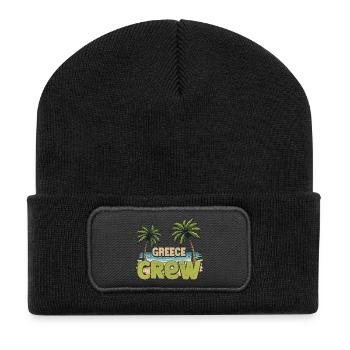 Équipage Grèce - Beanie recyclé à patch - noir - Devant