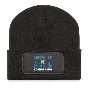 Child Humor Marseille Supporter of Marseille - Recycled Patch Beanie - dark grey - Front