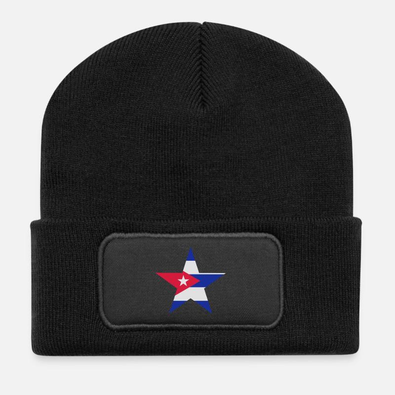 Étoile cubaine - Beanie recyclé à patch - noir