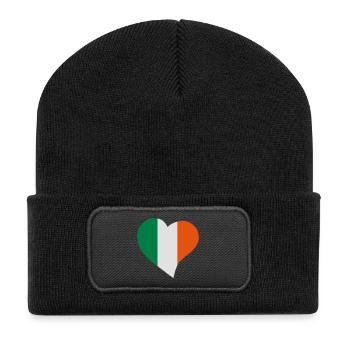 Coeur irlandais - Beanie recyclé à patch - noir - Devant