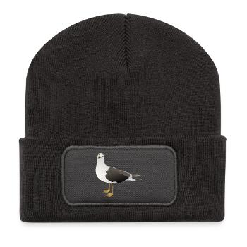b i r d694 - Recycelte Patch Beanie - Dunkelgrau - Vorne