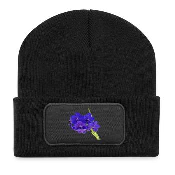flowers lilies tulips orchids sunflower dahlia ger - Recycled Patch Beanie - black - Front