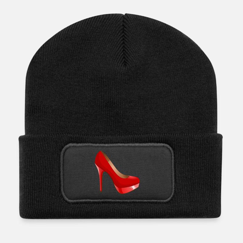 High heels - Recycelte Patch Beanie - Schwarz