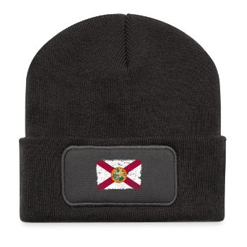 Florida vintage flag - Recycled Patch Beanie - dark grey - Front