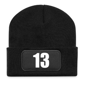 13 - Recycled Patch Beanie - black - Front