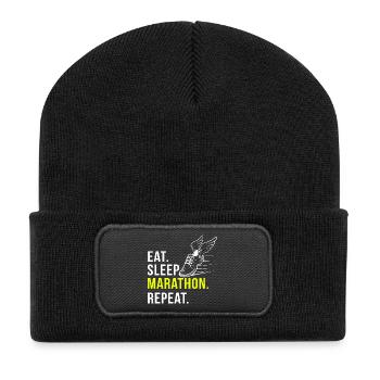 Marathon funny gift birthday - Recycled Patch Beanie - black - Front