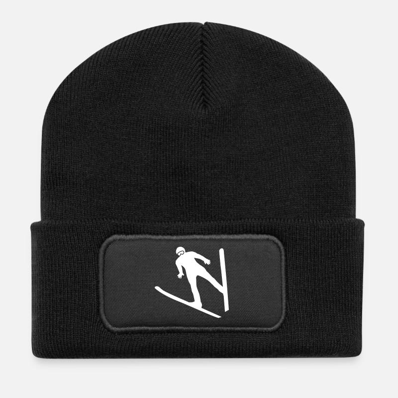 Cavalier - Beanie recyclé à patch - noir