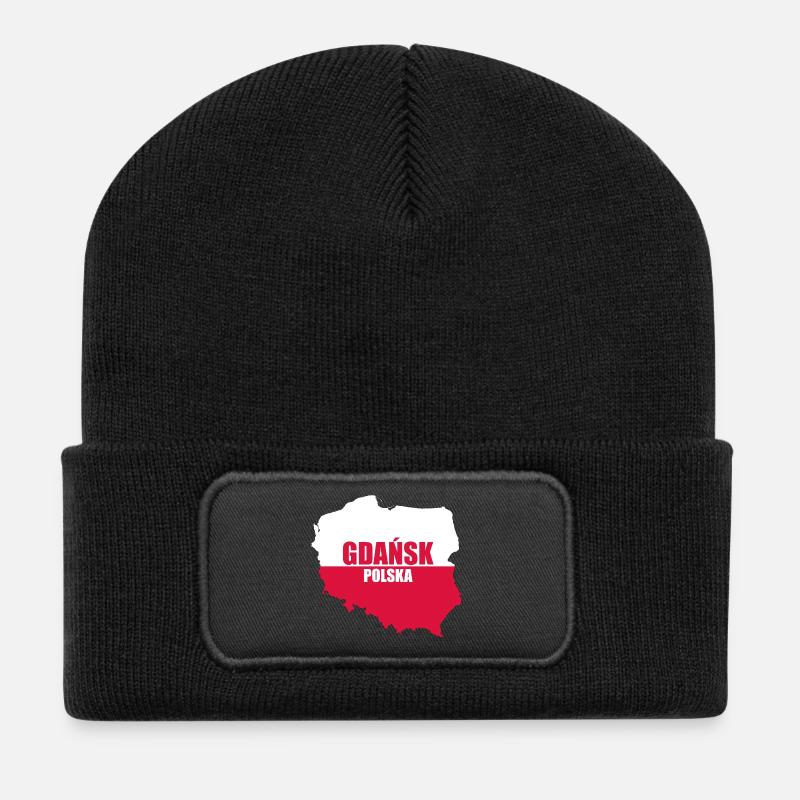 Polska Gdańsk Danzig Polen Geschenk Gdansk - Recycelte Patch Beanie - Schwarz