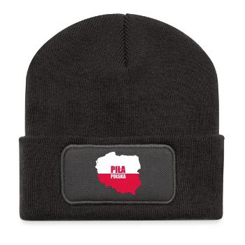 Piła Schneidemühl Polska Poland Gift Pila - Recycled Patch Beanie - dark grey - Front