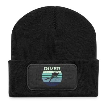 Taucher Tauchen - Recycelte Patch Beanie - Schwarz - Vorne